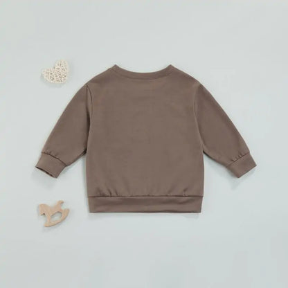 Toddler Solid Letter Print  Pullover